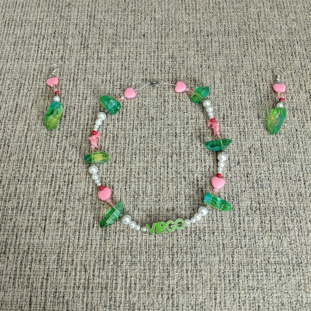 Pastel fairy Virgo necklace set